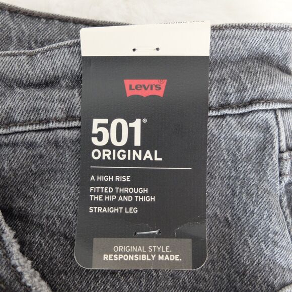 Levi's 501 Original Fit Women's High Rise Straight Leg Jeans 32W 30L - Picture 11 of 16